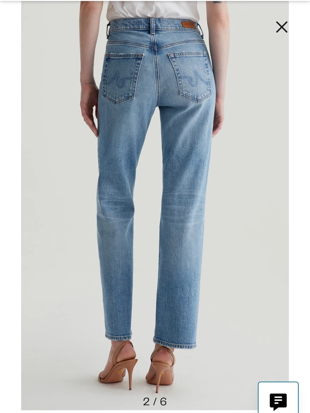 AG Jeans Brinley Mid Rise Classic Straight Leg Jeans